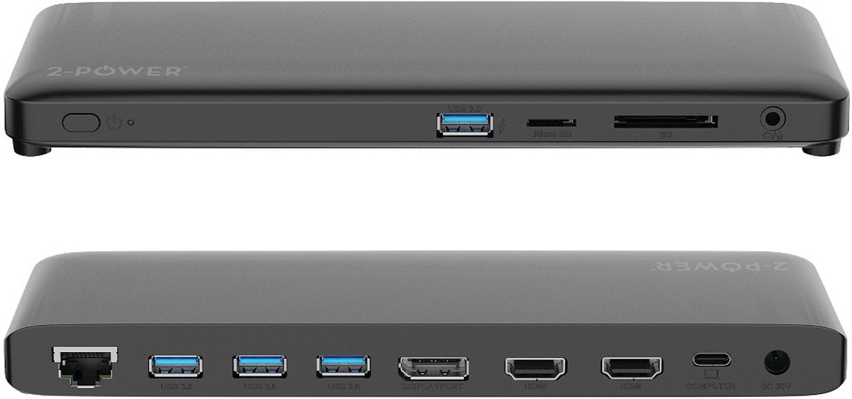 2-Power USB-C Triple Display Docking Station DOC0117A | NIEUW