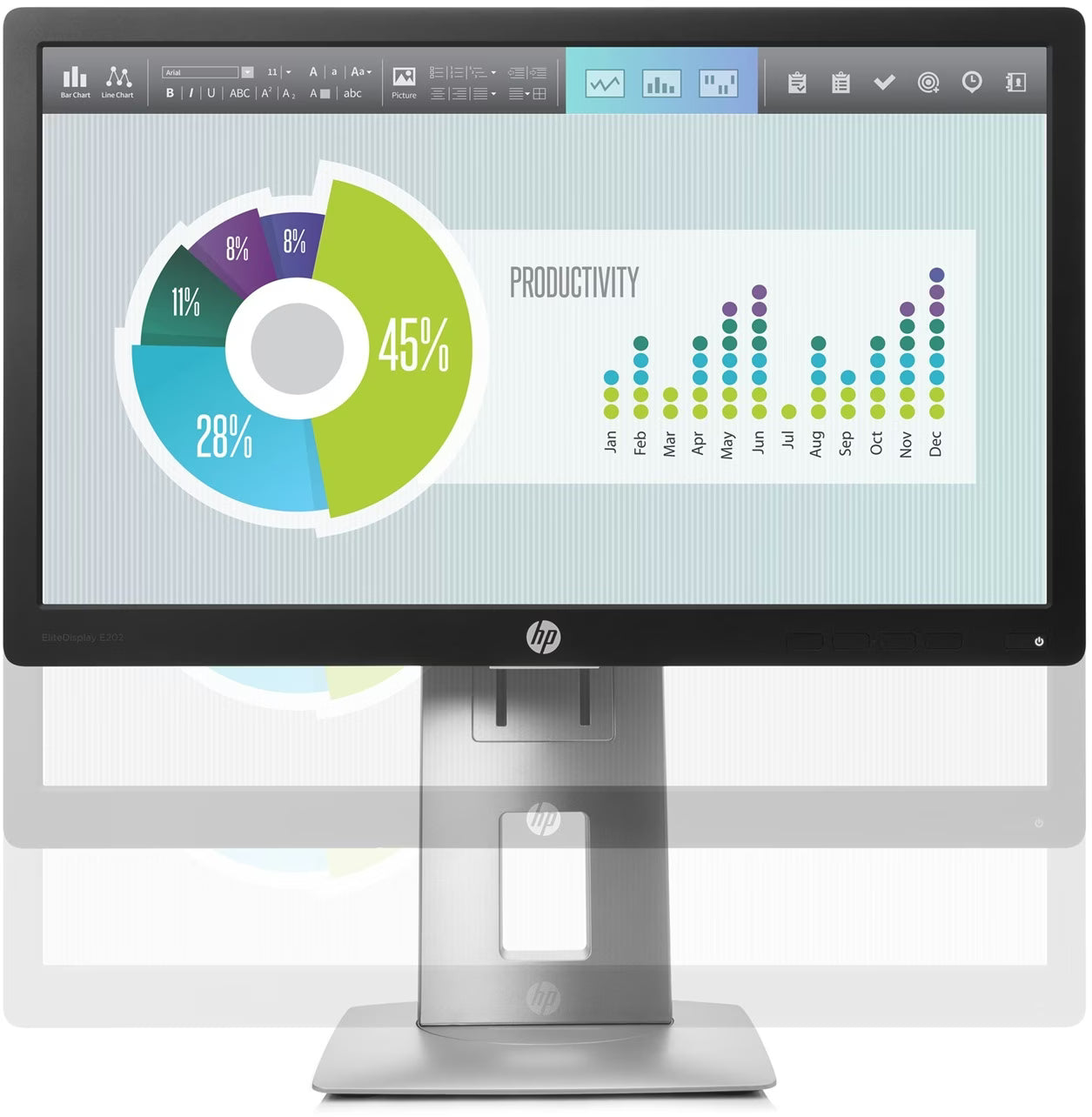 HP EliteDisplay E202 - 20 inch - A-Grade