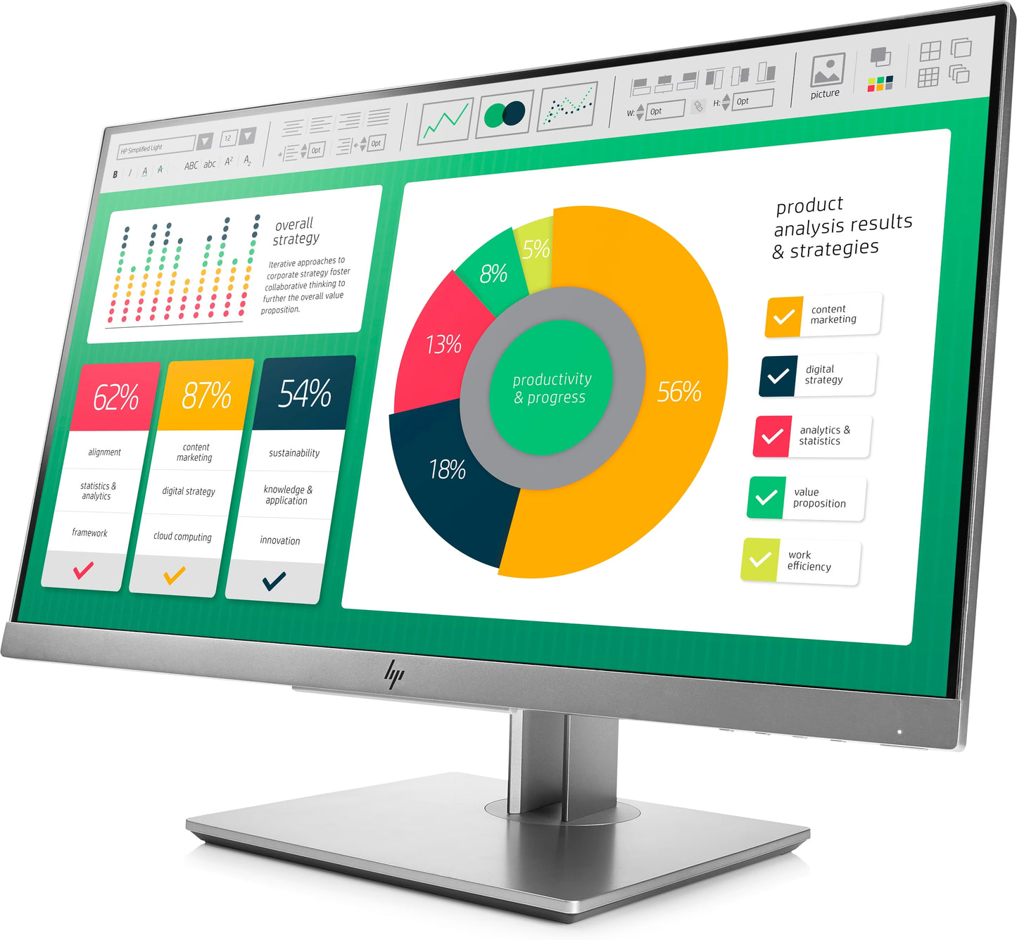 HP EliteDisplay E223 - 22 inch - A-Grade