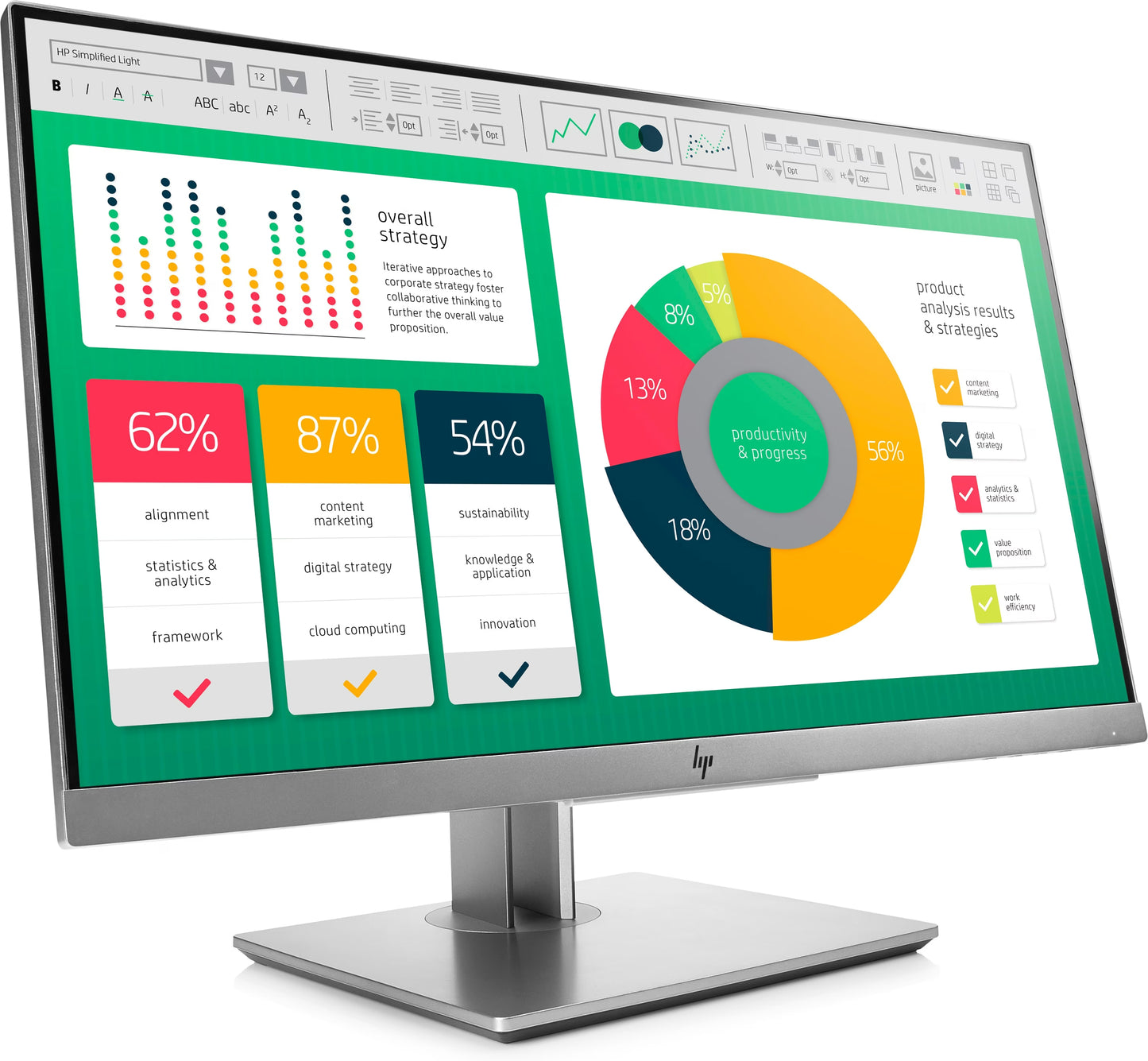HP EliteDisplay E223 - 22 inch - A-Grade