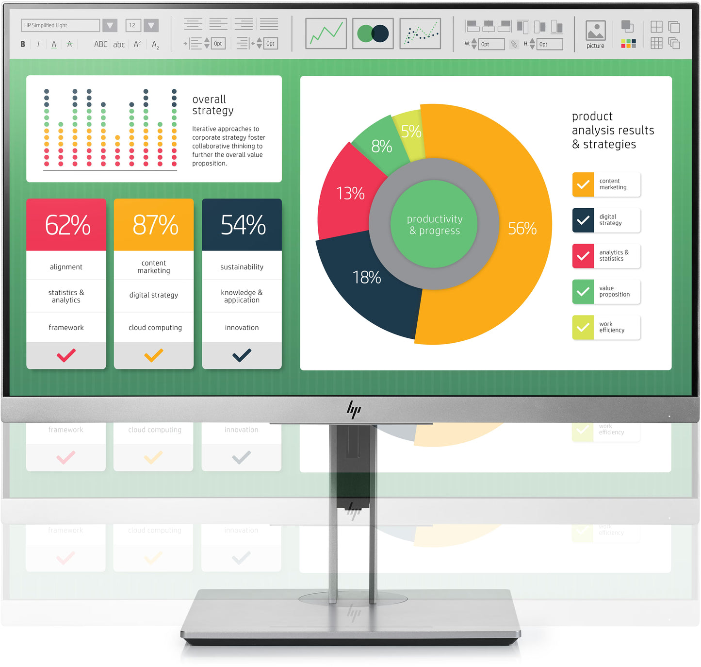 HP EliteDisplay E223 - 22 inch - A-Grade