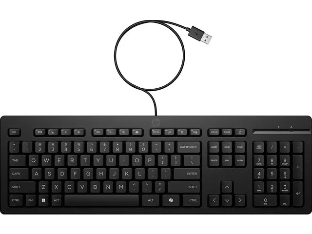 HP 125 USB Toetsenbord – Bedraad – QWERTY – Zwart - Gebruikt